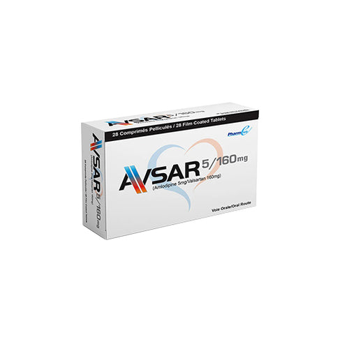 Avsar 5/160mg Tablets – 14 Tablets – Blood Pressure & Heart Health Support