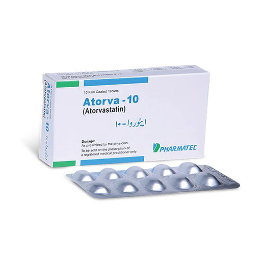 Atorva 10mg Tablets – 10 Tablets – Cholesterol & Heart Health Support
