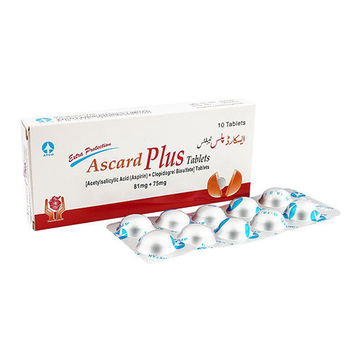 Ascard Plus 81/75mg Tablets – 10 Tablets – Heart & Blood Vessel Support