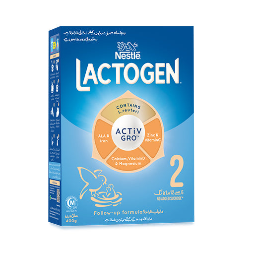 Nestlé Lactogen 2 Follow-Up Infant Formula – 400g | Balanced Nutrition for 6 – 12 Months Old Babies