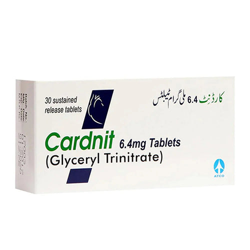 Cardnit (6.4mg) 30 Tablets – Glyceryl Trinitrate Tablets for Angina & Chest Pain Relief