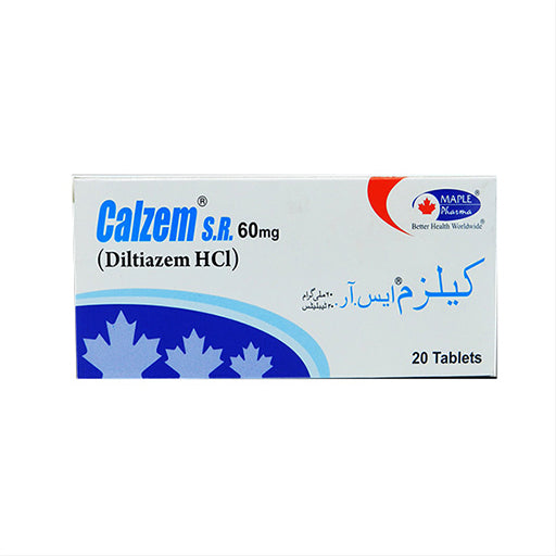 Calzem 60mg Tablets (20’s) – Diltiazem for High Blood Pressure, Angina & Heart Rhythm Control