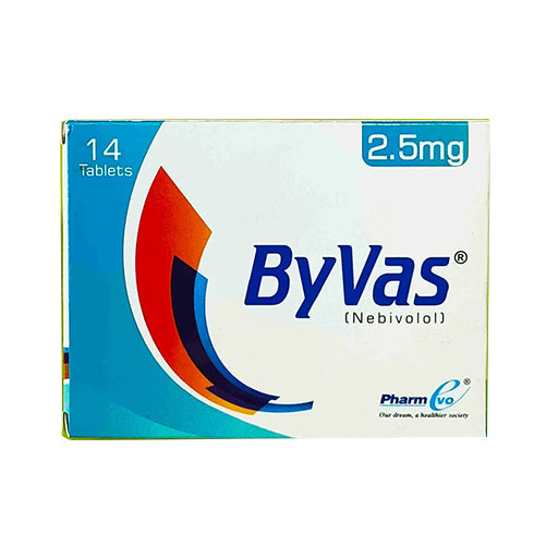 ByVas 2.5mg Tablets (14’s) – For High Blood Pressure & Chest Pain (Bisoprolol + Amlodipine)