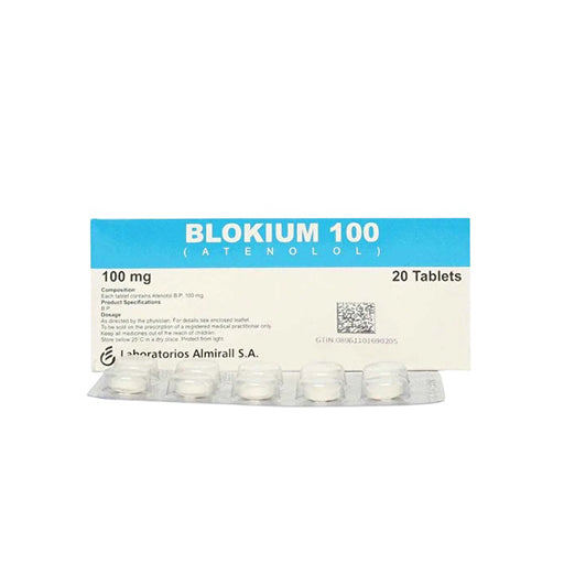 Blokium 100mg Tablets (20’s) – Beta-Blocker for Hypertension, Angina & Heart Protection