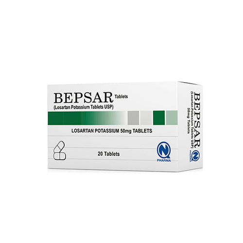 Bepsar 50mg Tablets – 20 Tablets | Eplerenone | Potassium-Sparing Diuretic for Heart Failure & Hypertension