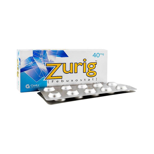 Zurig 40mg Tablets (20’s) – Febuxostat | Uric Acid & Gout Treatment Medicine