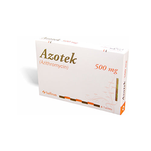 Azotek 500mg Tablets – 6 Tablets – Broad-Spectrum Antibiotic