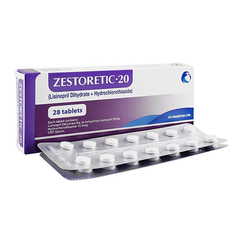 Zestoretic (20/12.5mg) Tablets – Lisinopril & Hydrochlorothiazide | Dual Action Blood Pressure Control (28’s)