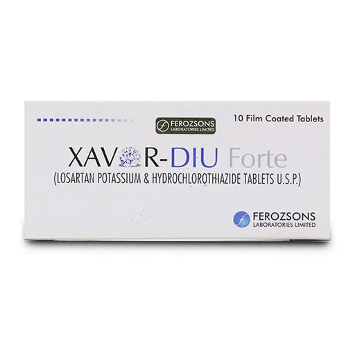 Xavor DIU Forte 100/25mg – 10 Tablets | Blood Pressure & Fluid Retention Control