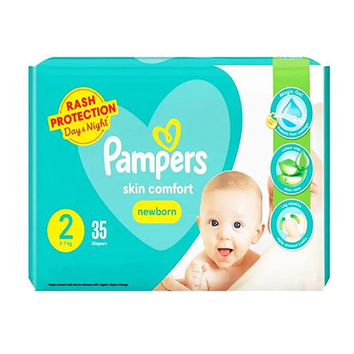 Pampers Diapers Size 2 Newborn – 44 Pieces | Soft & Absorbent Protection for Babies 5-8 kg