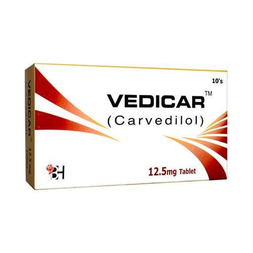 Vedicar 12.5mg – 10 Tablets | Blood Pressure Support & Heart Health