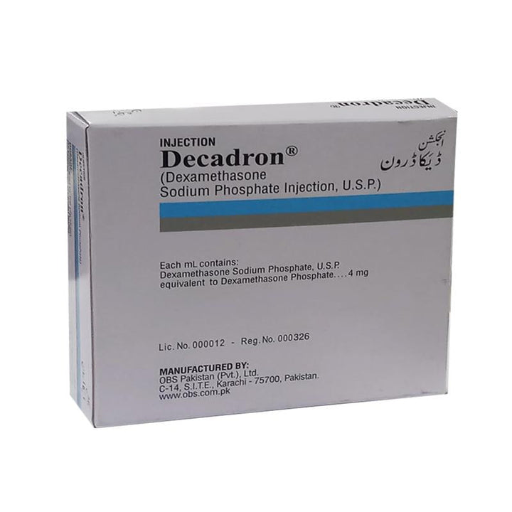 Decadron 4 mg/ml Injection – Box of 25 Ampoules (1 ml each)