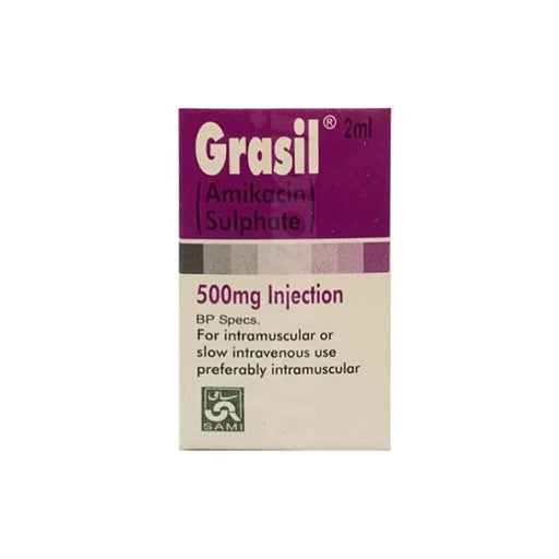 Grasil Injection 500mg (Amikacin Sulfate) — 2ml Vial