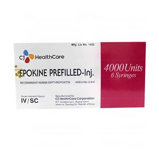 Epokine (4000IU/0.4ml) Injection – Erythropoietin Pre-filled Syringe | Pack of 6