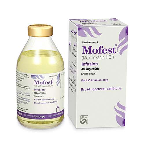 Mofest (400mg/250ml) IV Infusion – Moxifloxacin Injection | 1 Vial