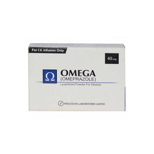 Omega (40mg) IV Infusion – Omeprazole for Acid Control & Ulcer Treatment