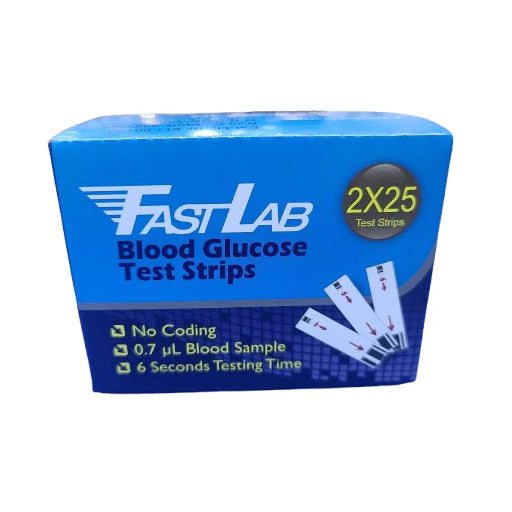 FastLab Blood Glucose Test Strips (50 Strips) – Accurate & Easy Diabetes Monitoring
