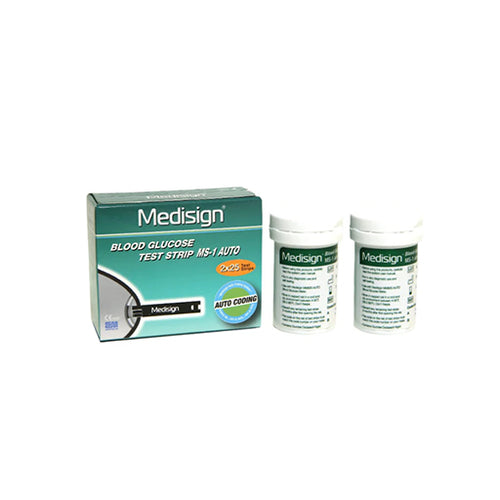 Medisign Blood Glucose Test Strips (50 Strips) – Accurate & Easy Diabetes Monitoring