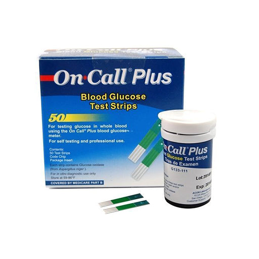 On Call Plus 50 Blood Glucose Test Strips – Accurate & Easy Diabetes Monitoring