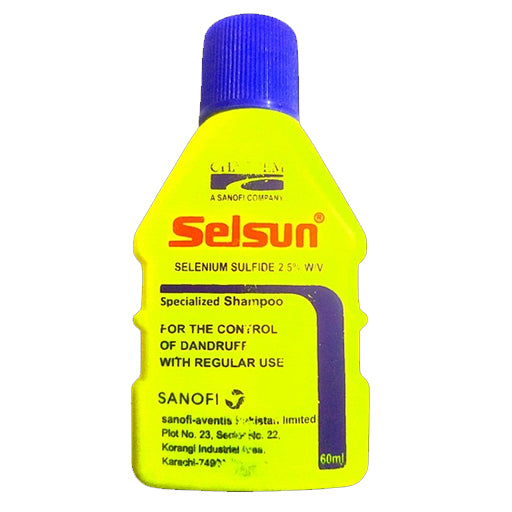 Selsun 60ml Anti-Dandruff Shampoo – Selenium Sulfide 1% Scalp Treatment for Flake-Free, Healthy Hair