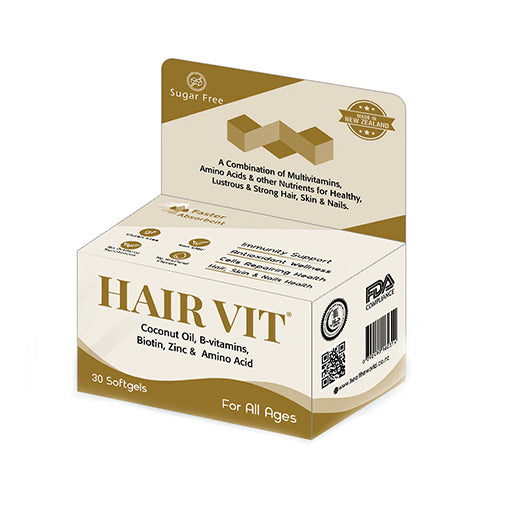 Hair-Vit 30 Capsules – Advanced Hair Growth & Strength Formula with B Vitamins, Minerals & Amino Acids