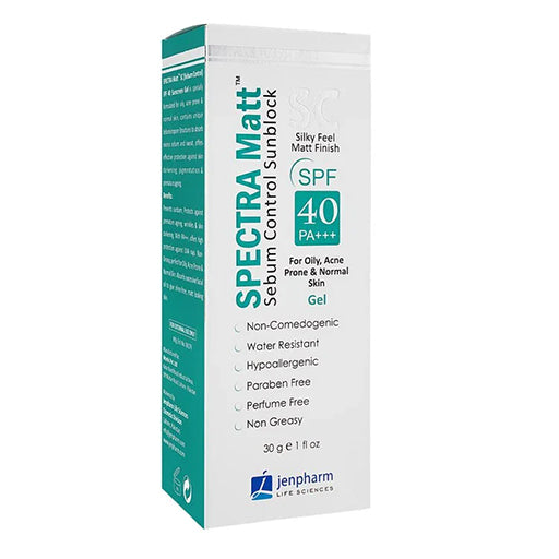 Spectra Matt SPF 40 Sunblock 30g – Oil-Free, Matte Finish Sunscreen for Oily & Acne-Prone Skin