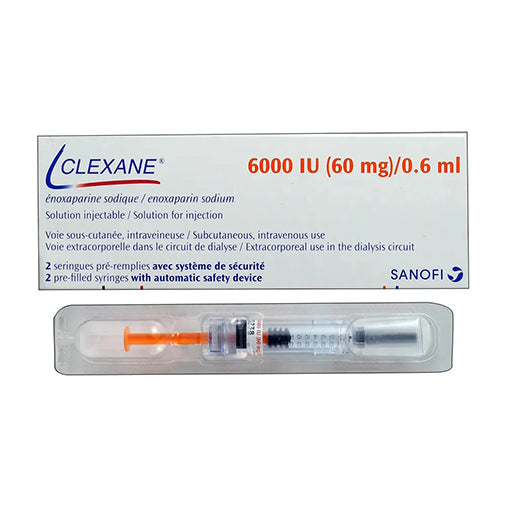 Clexane 60 mg/0.6 mL Injection (Enoxaparin Sodium) — 2 Pre-Filled Syringes