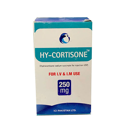 HY-Cortisone 250mg Injection (Hydrocortisone Sodium Succinate) – Corticosteroid for Severe Inflammation & Adrenal Crisis