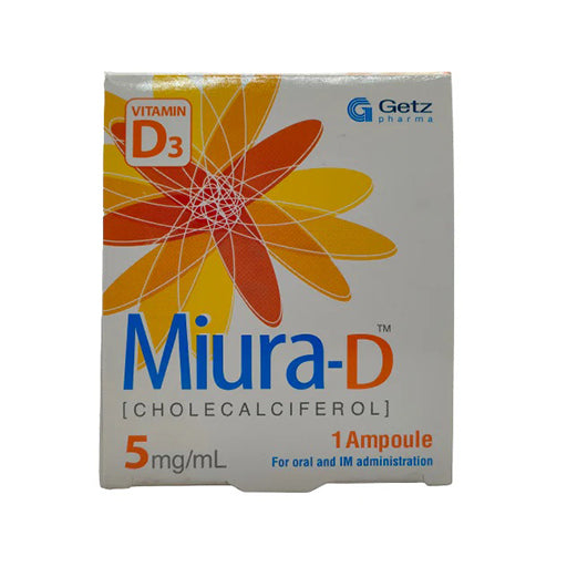 Miura-D 5 mg/mL Injection – Vitamin D3 Solution, 1 Ampoule
