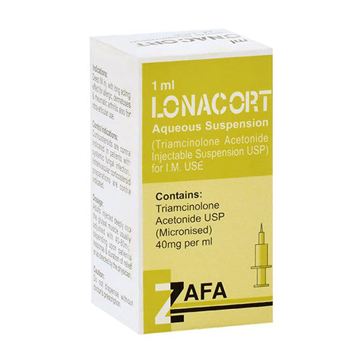 Lonacort Injection 40mg/ml (Triamcinolone Acetonide) – 1ml Vial