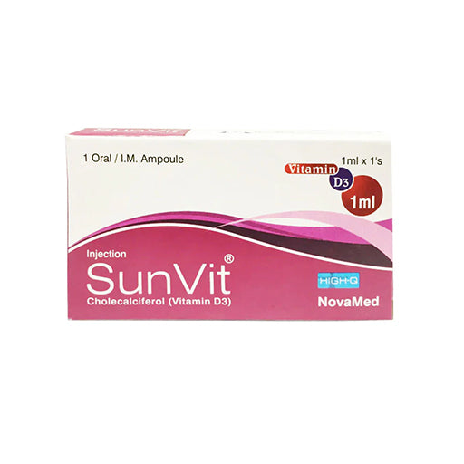 Sunvit Injection 5mg (Vitamin D3 – Cholecalciferol) – 1ml Ampoule